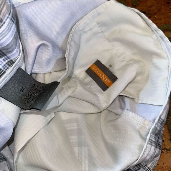 Savane Plaid Flat Front Shorts - Picture 8 of 9